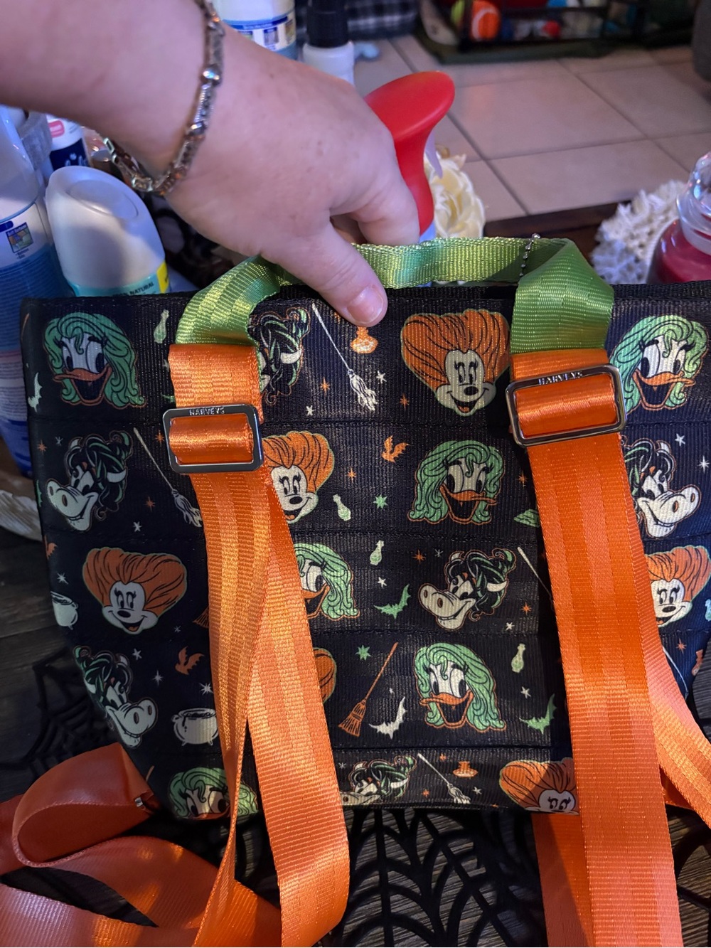 Harveys Disney Hocus Pocus Tote Black, Orange, Green back pack NWT - Picture 8 of 15